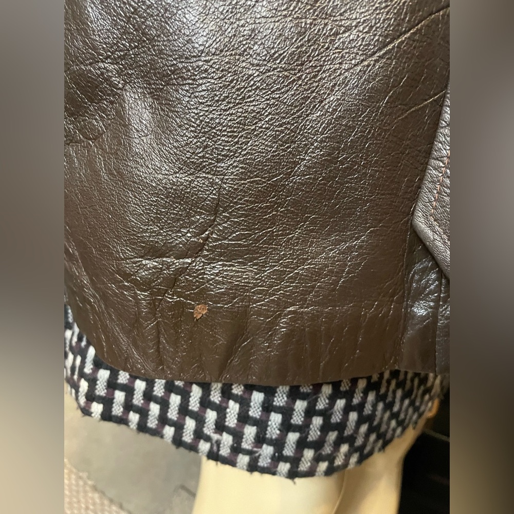 🤎Vintage Leather & Fur Coat GUC - Picture 5 of 8